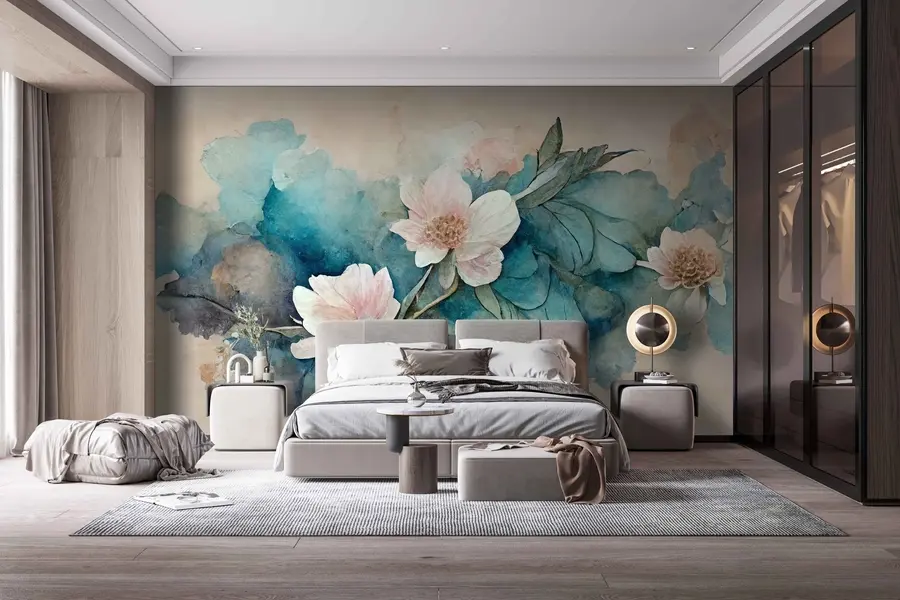 murales de pared Flores de acuarela u74676