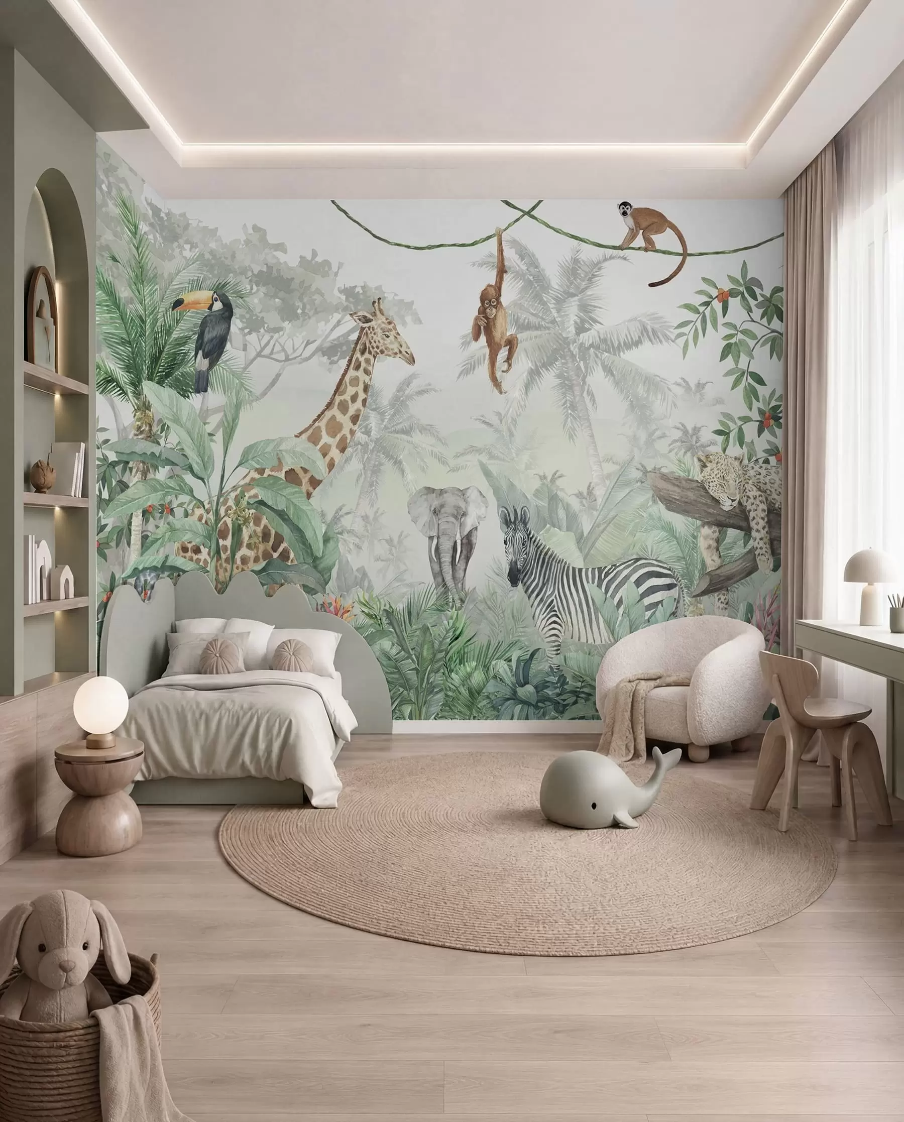 murales de pared Encuentro en la selva u74709