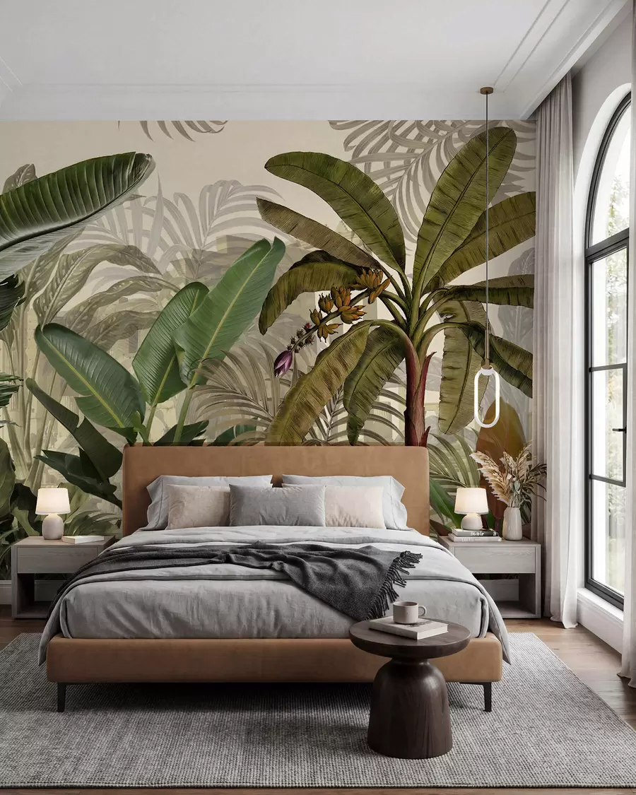 murales de pared Jungla tropical y hojas u74748