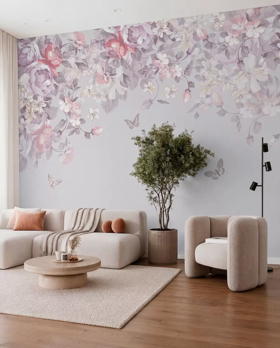 murales de pared Arco de flores lilas u94295