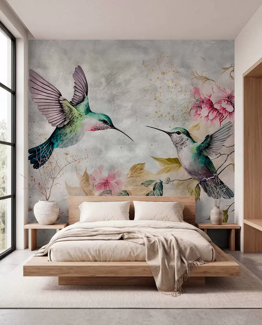 murales de pared Dúo de colibríes u93994