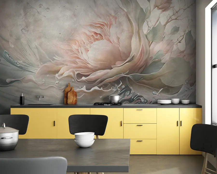 Murales de pared Rosa acuarela grande dibujada a mano u94002 murales de pared Rosa acuarela grande dibujada a mano u94002