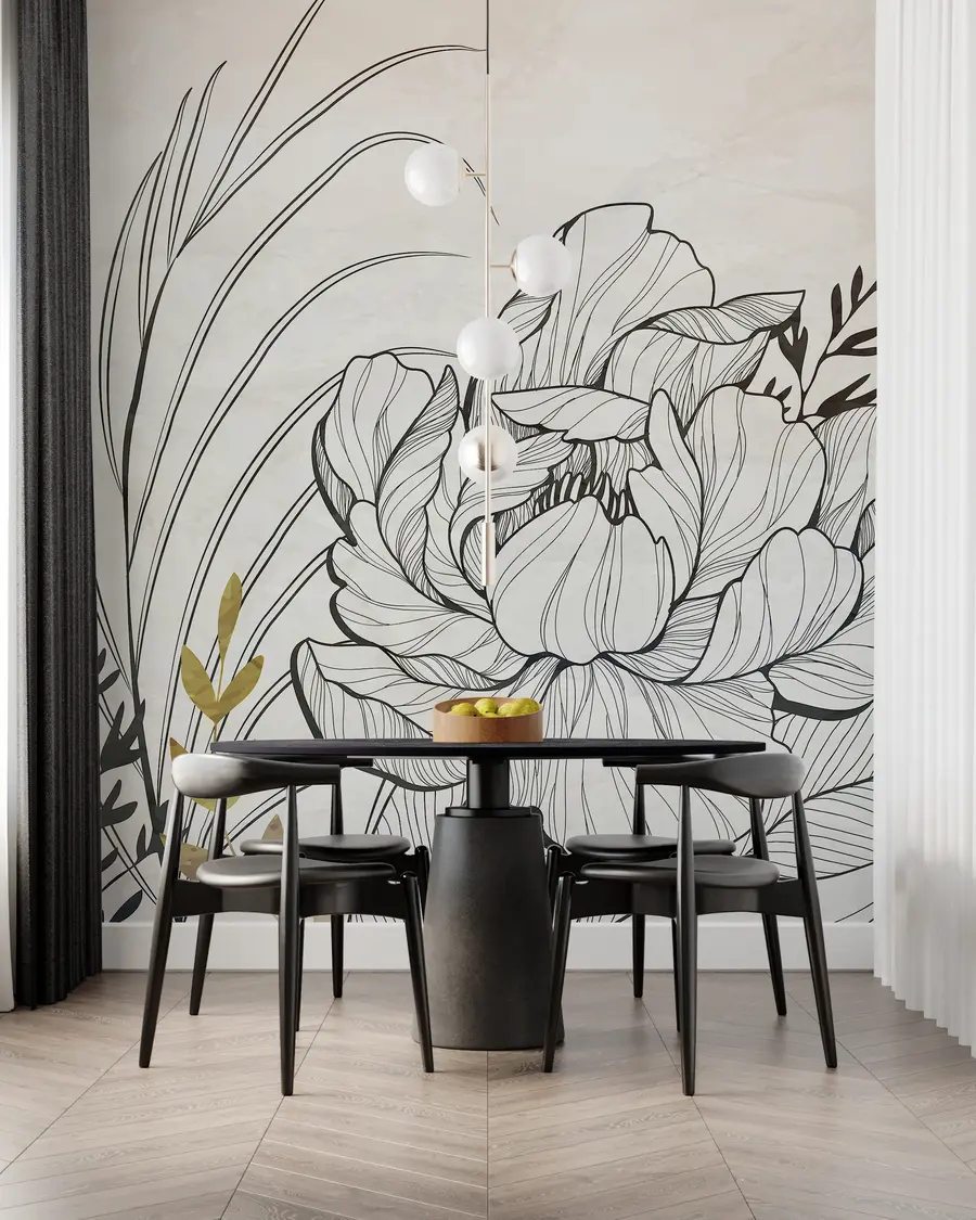 Murales de pared follaje de flores u94307 murales de pared follaje de flores u94307