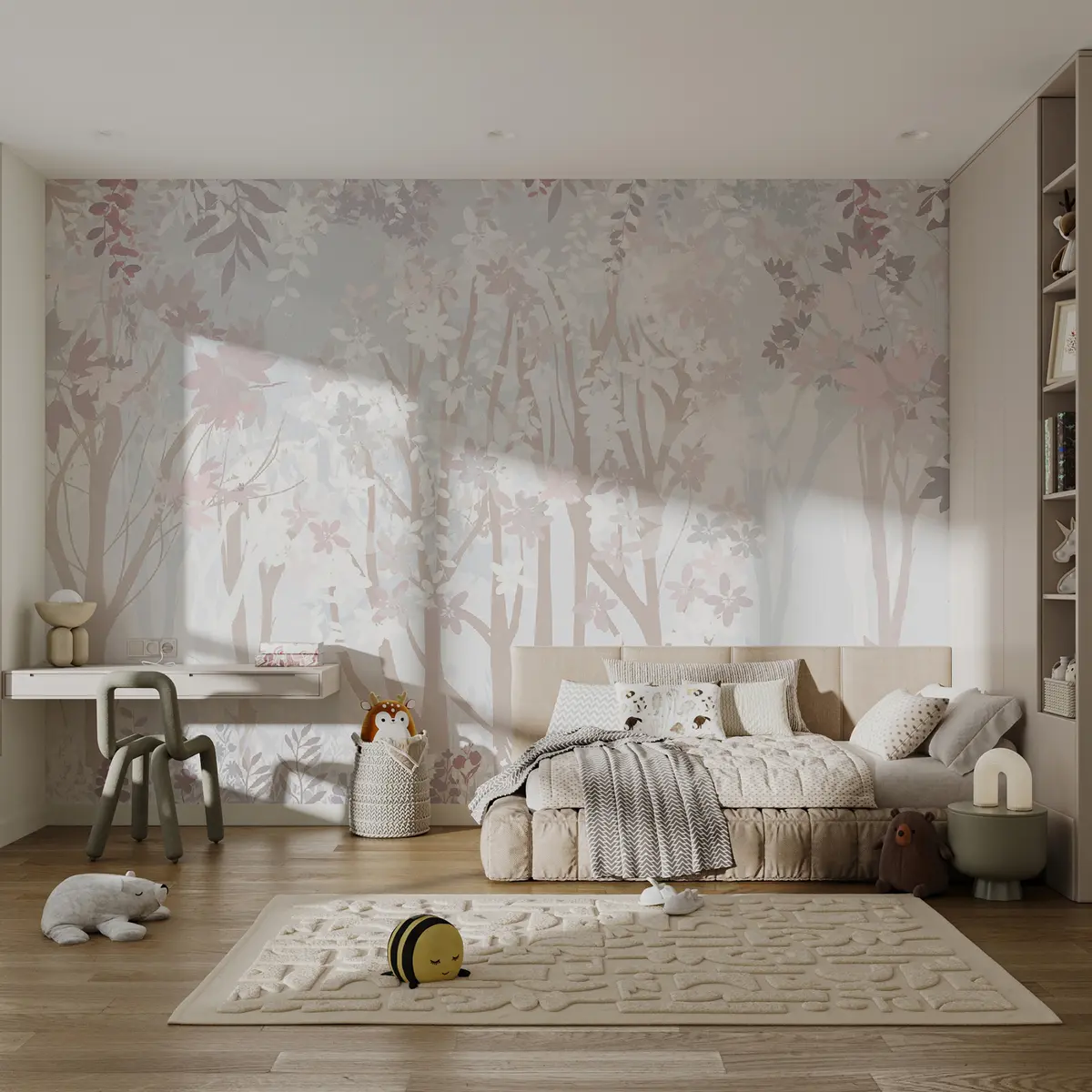 murales de pared Bosque en tonos lavanda u94171