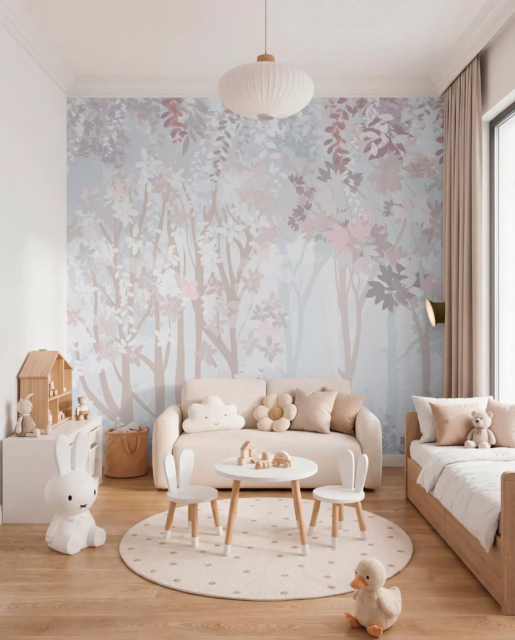 murales de pared Bosque en tonos lavanda u94171