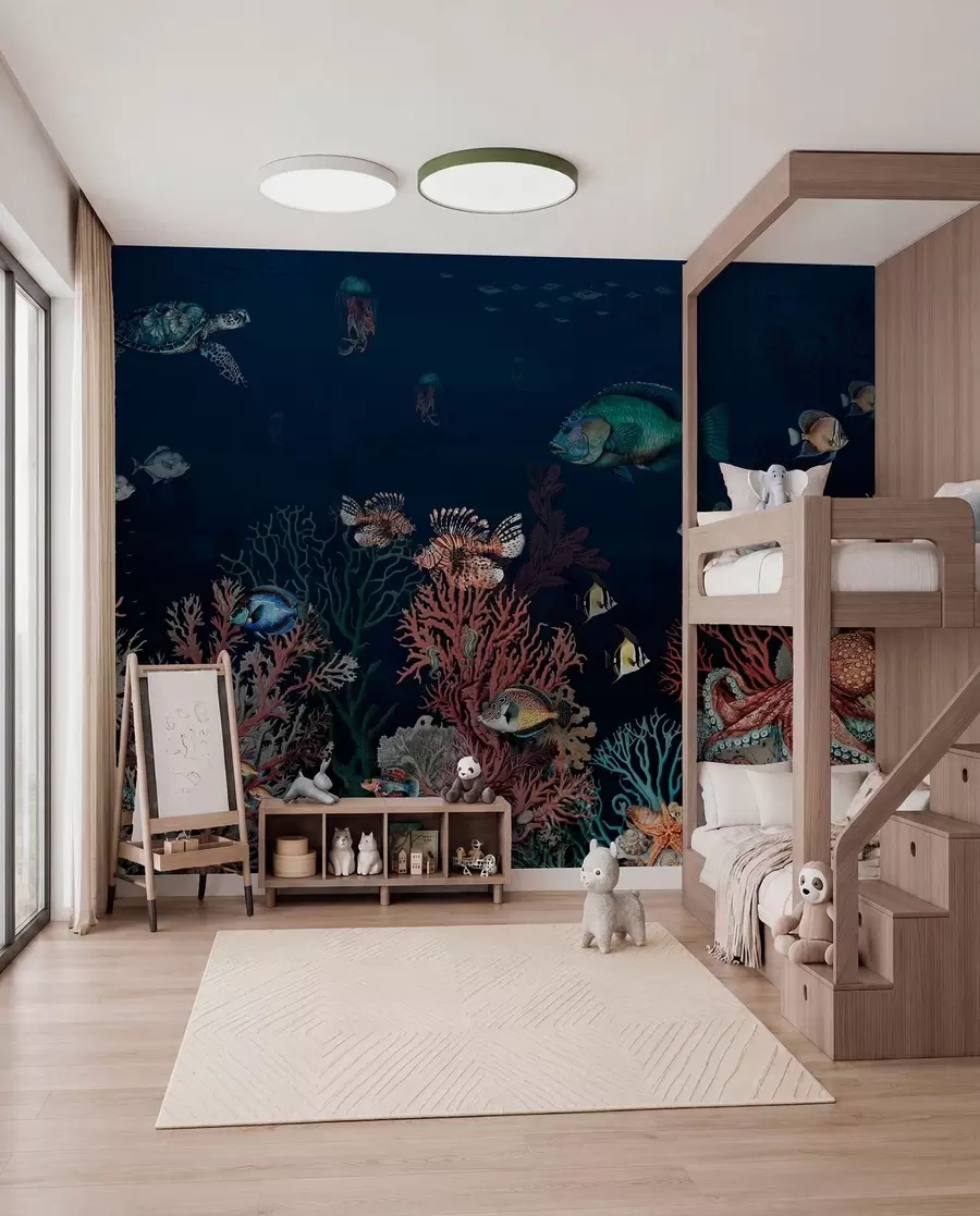 murales de pared Vida en la profundidad coral u94467