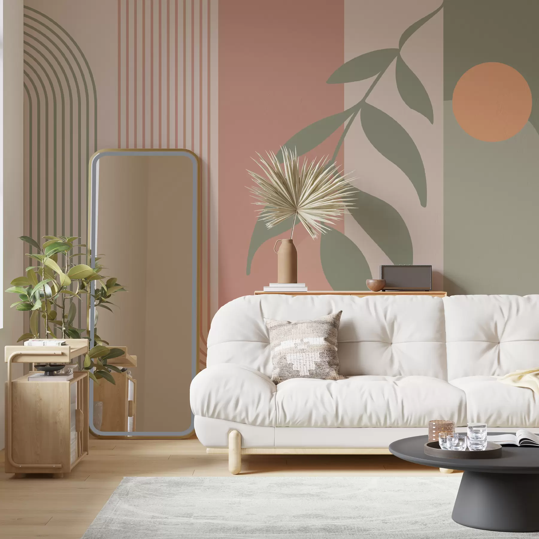 murales de pared Arcos y elementos decorativos en estilo boho u94153