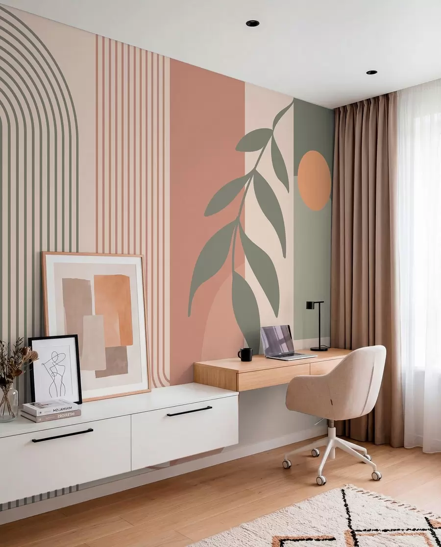 murales de pared Arcos y elementos decorativos en estilo boho u94153