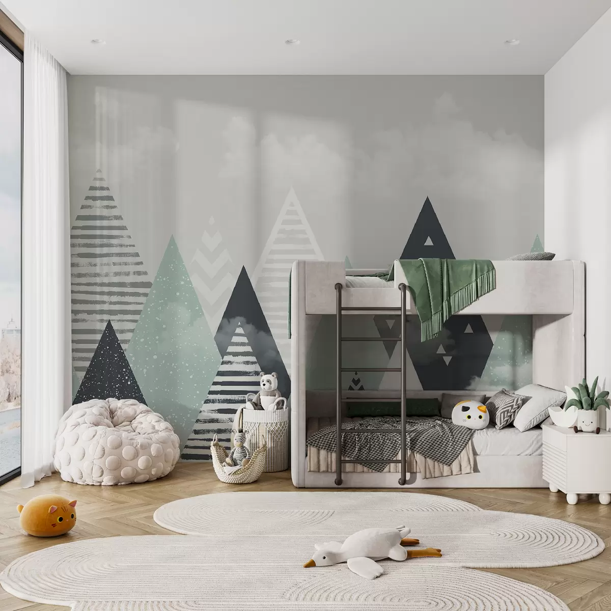 murales de pared Montañas escandinavas para una habitación infantil u94604