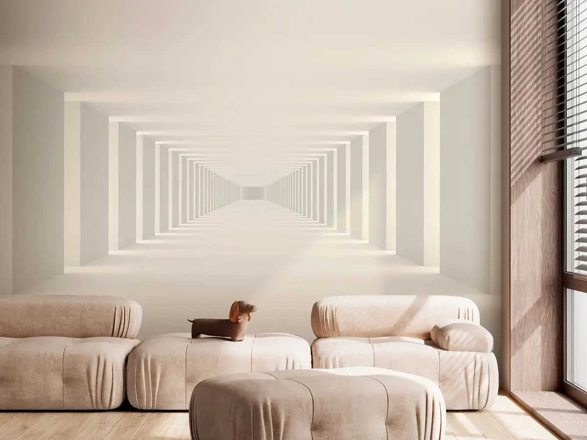 murales de pared Sala de luz vacía blanca u95066