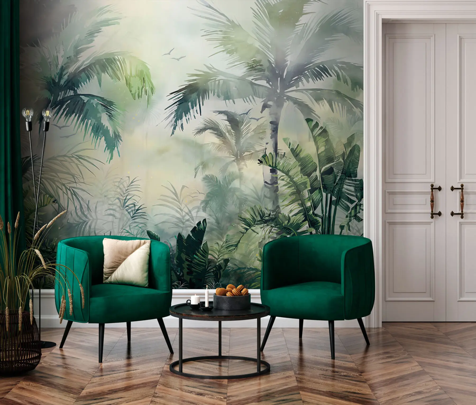 murales de pared Selva tropical con palmeras u94632