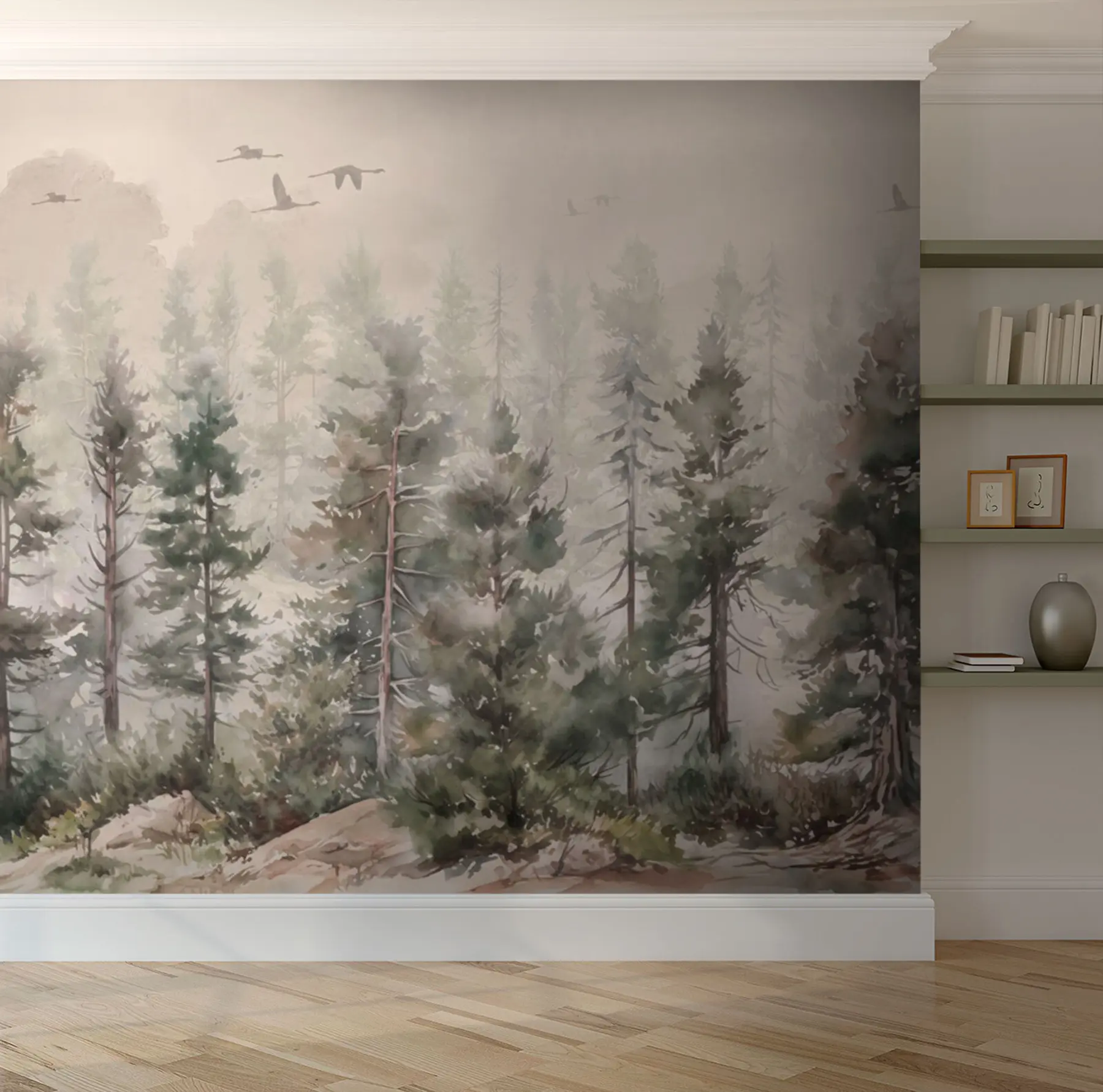 murales de pared bosque de pinos u94848