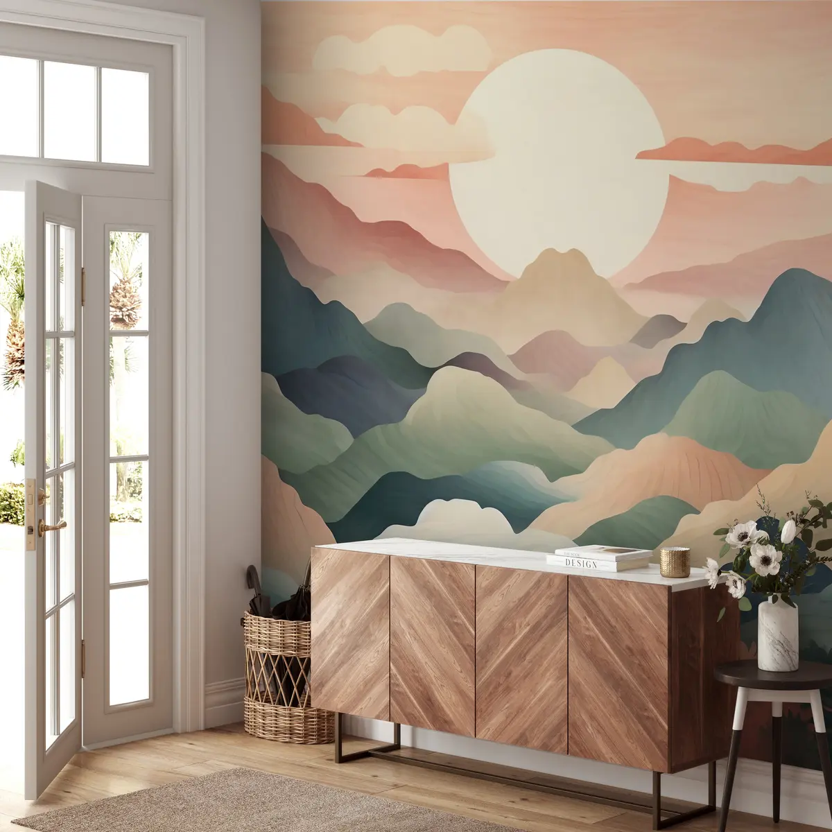 murales de pared Montañas bajo el sol u95991