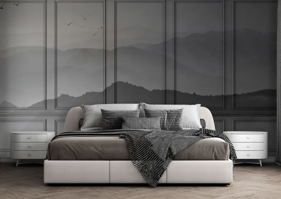 murales de pared Grandes montañas asiáticas en paneles clásicos u96154