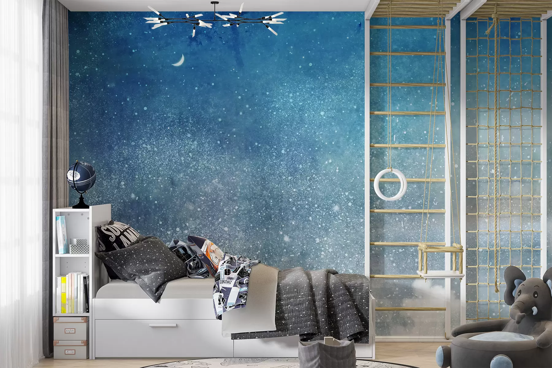 murales de pared Nubes y cielo estrellado u12672