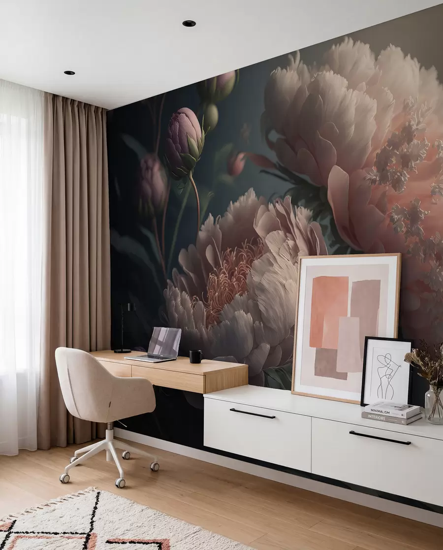murales de pared flores crepusculares u96633
