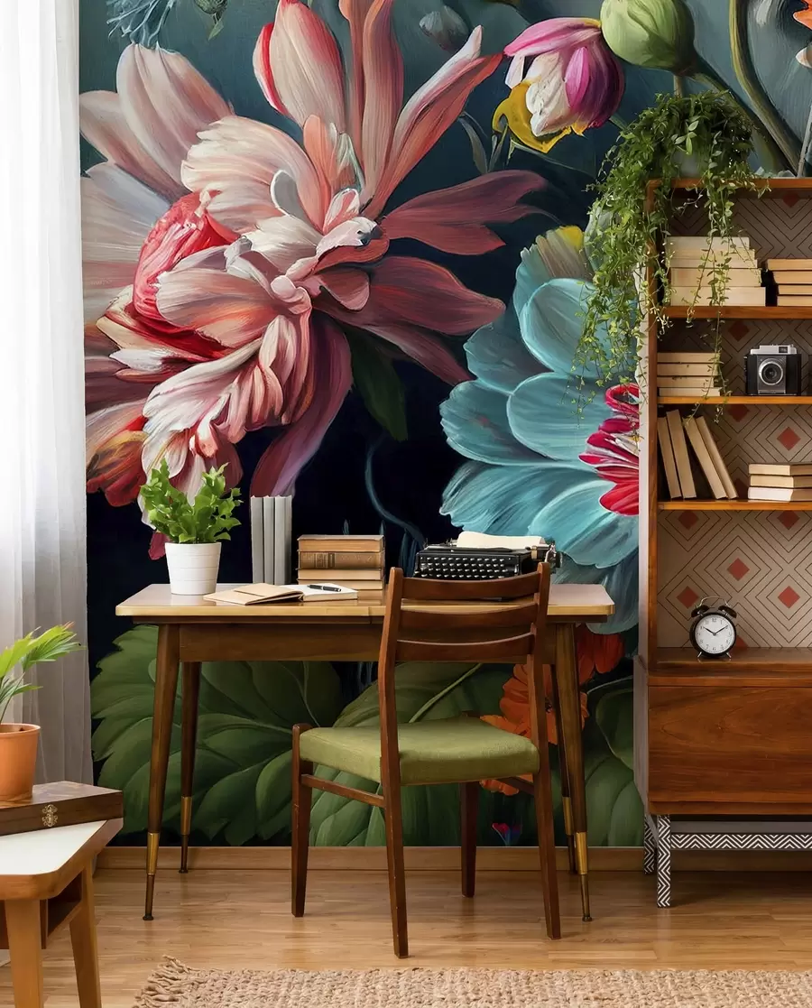 murales de pared Salpicadura de flores u96631