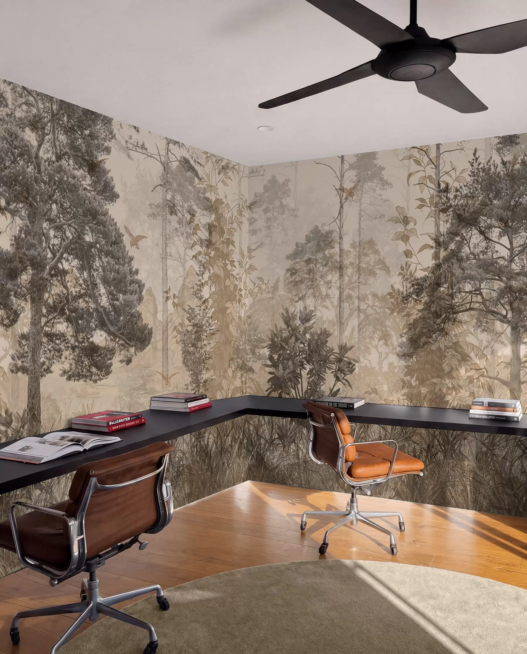 murales de pared Bosque en estilo grunge u97057