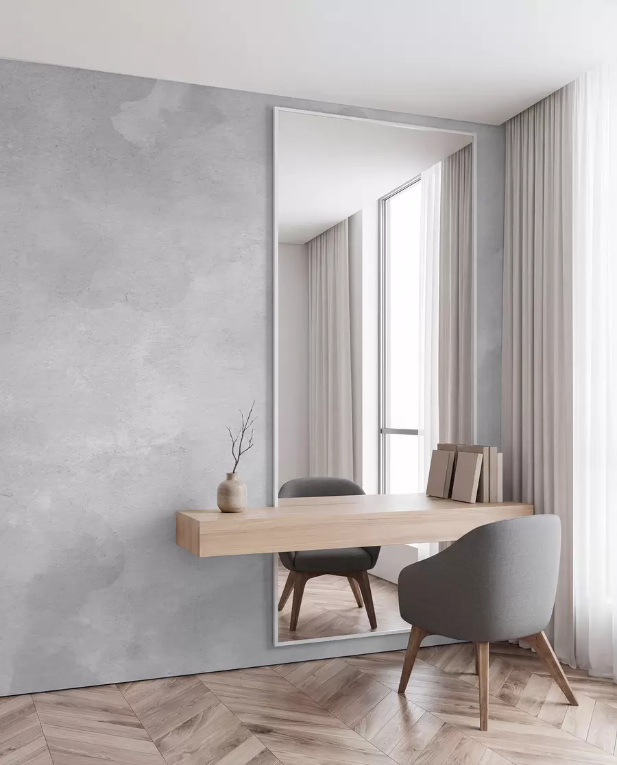 murales de pared Hormigón ahumado gris u97232