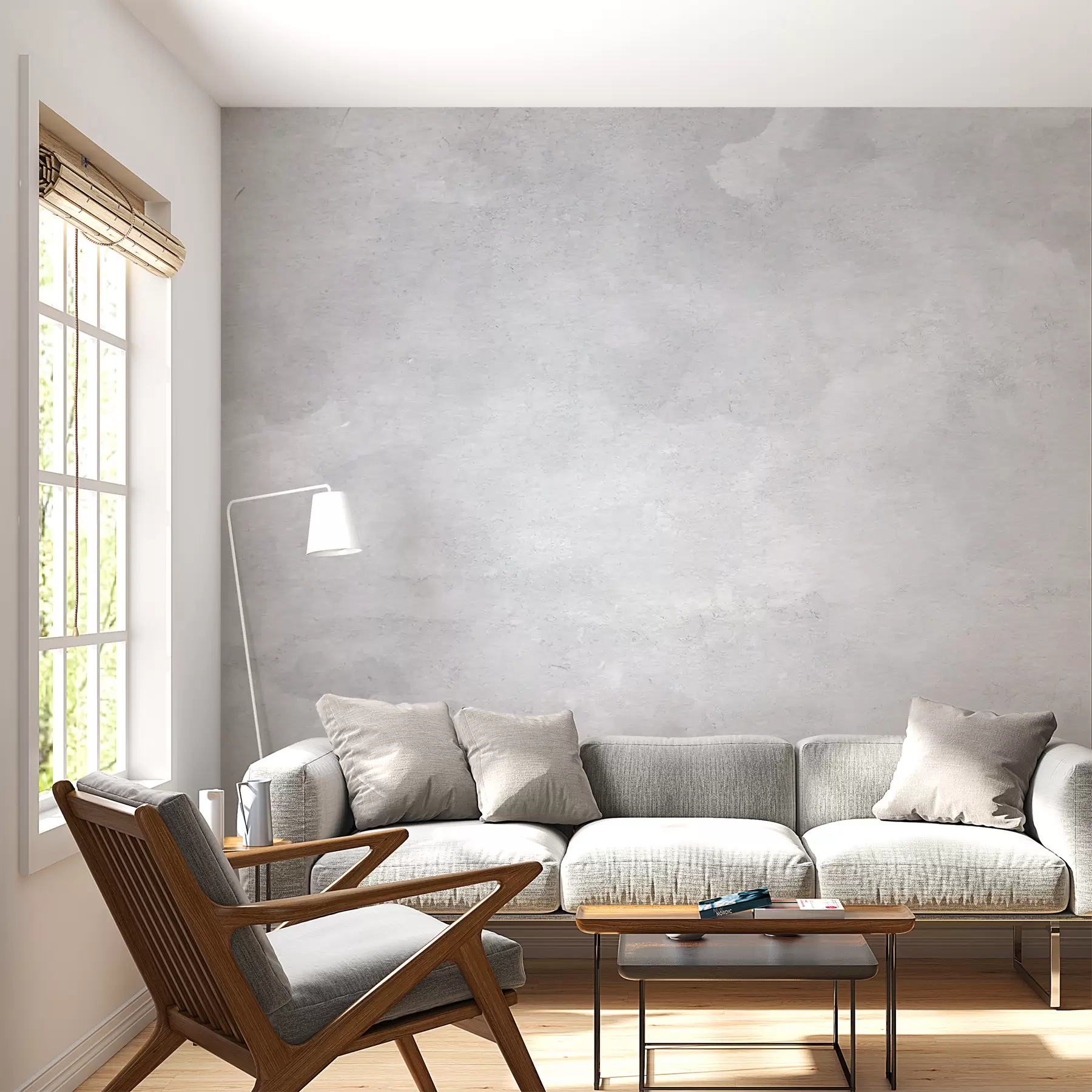 murales de pared Hormigón ahumado gris u97232