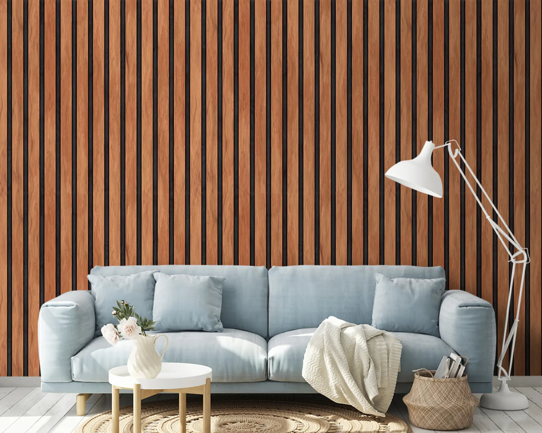 murales de pared listones de madera sobre un fondo negro u96819