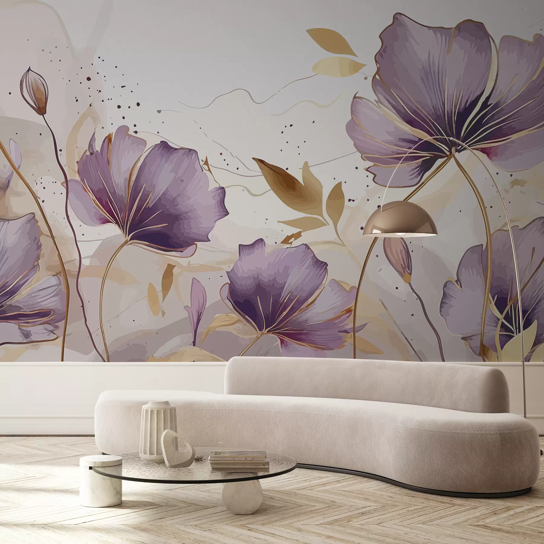 Murales de pared flores lilas u96954 murales de pared flores lilas u96954