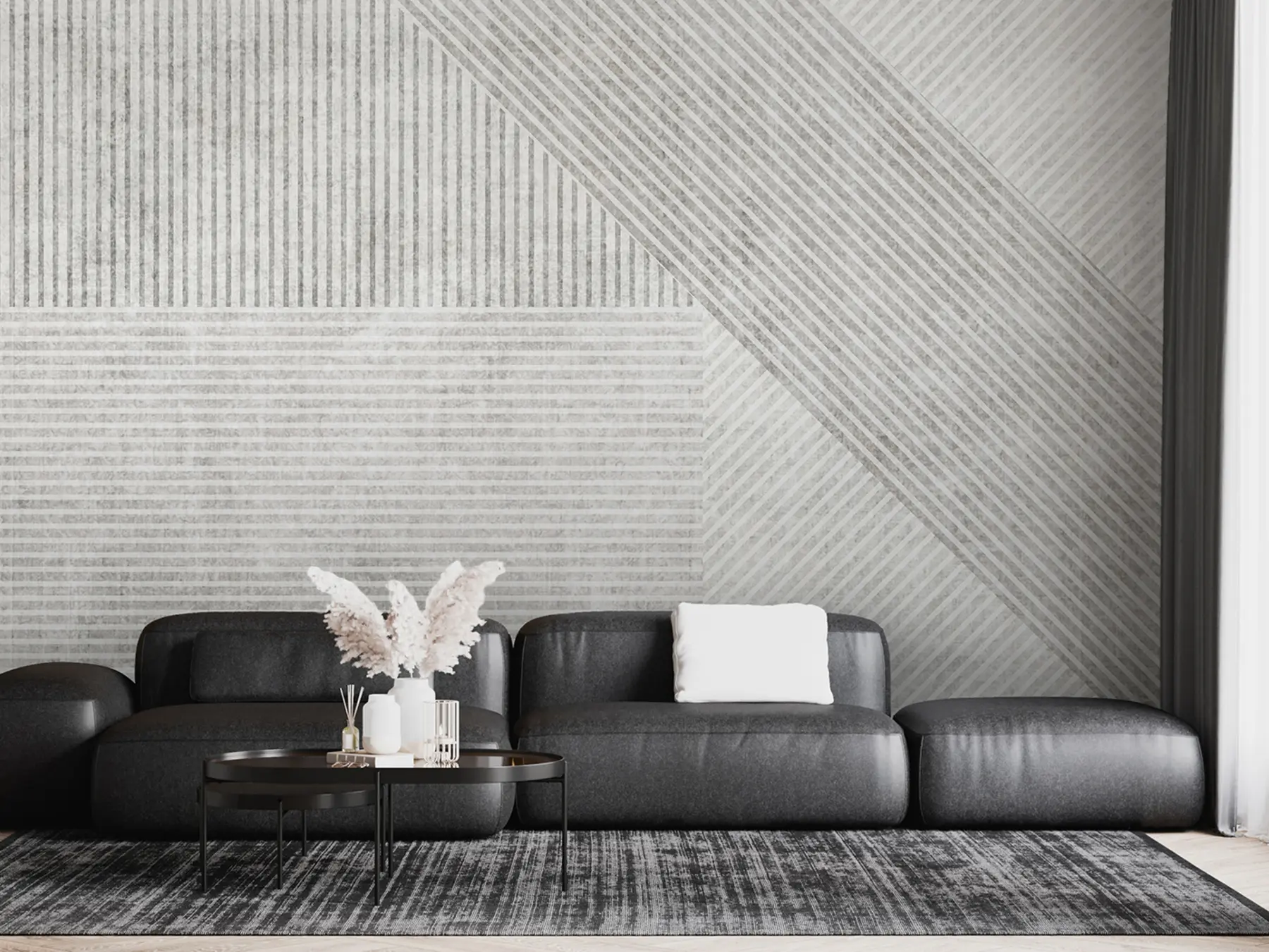 murales de pared Líneas vintage geométricas u96331