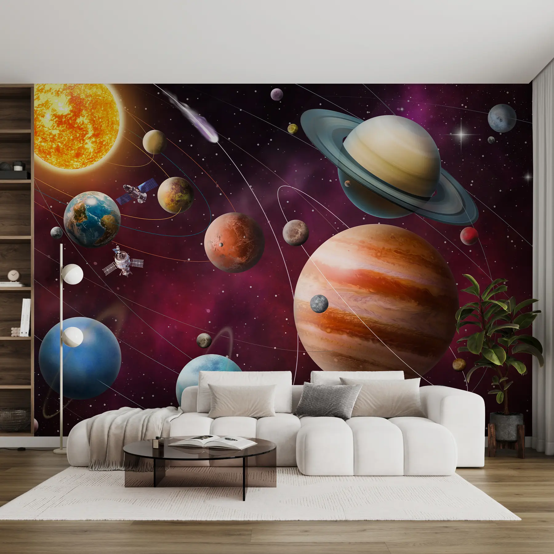 Murales de pared Objetos espaciales del sistema solar. u97423 murales de pared Objetos espaciales del sistema solar. u97423