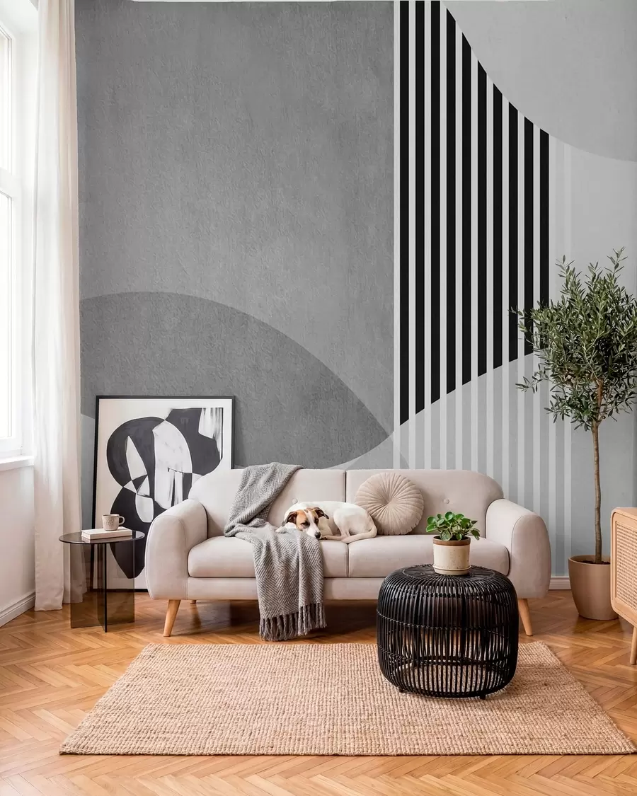 murales de pared Arcos retro en gris u74075v2