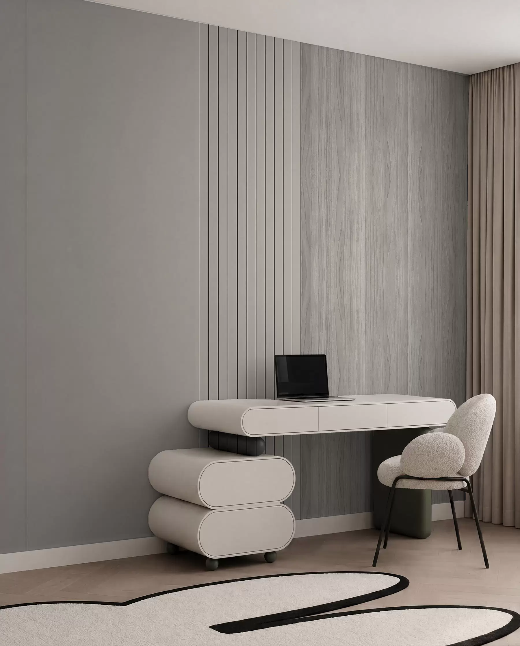 murales de pared Panel con duelas y madera u97549