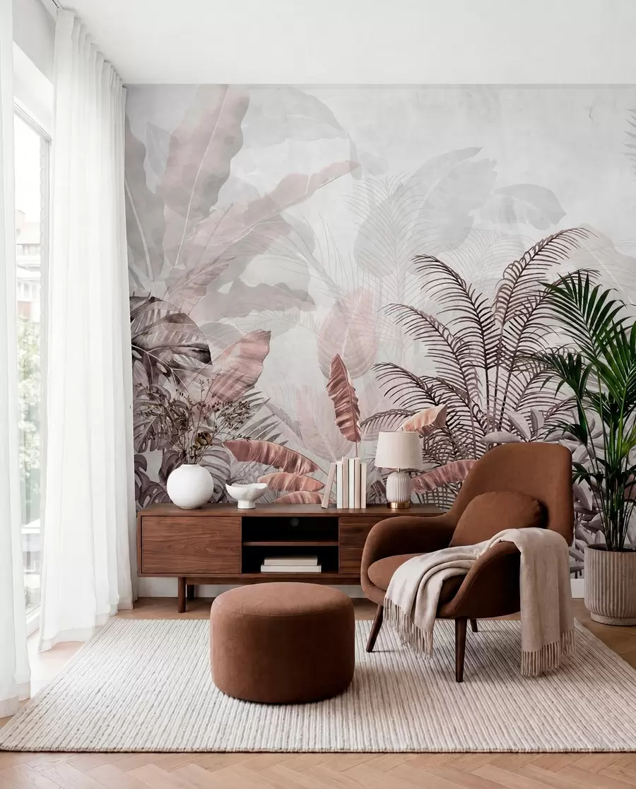 murales de pared Jungla en palo de rosa u71284v2