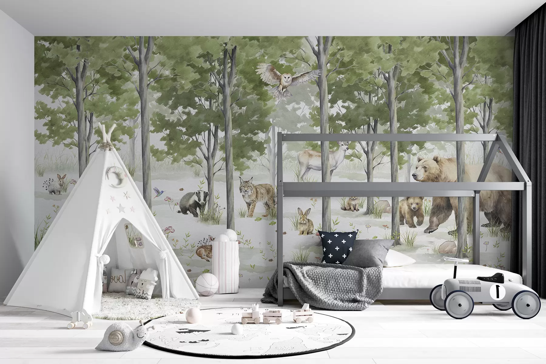 murales de pared Bosque con animales u97741