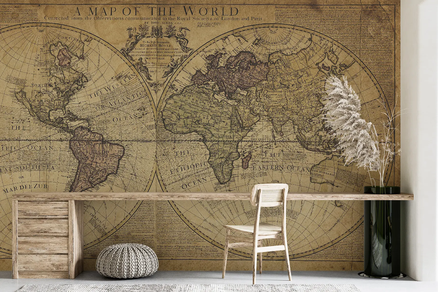 murales de pared Un mapamundi antiguo u18533