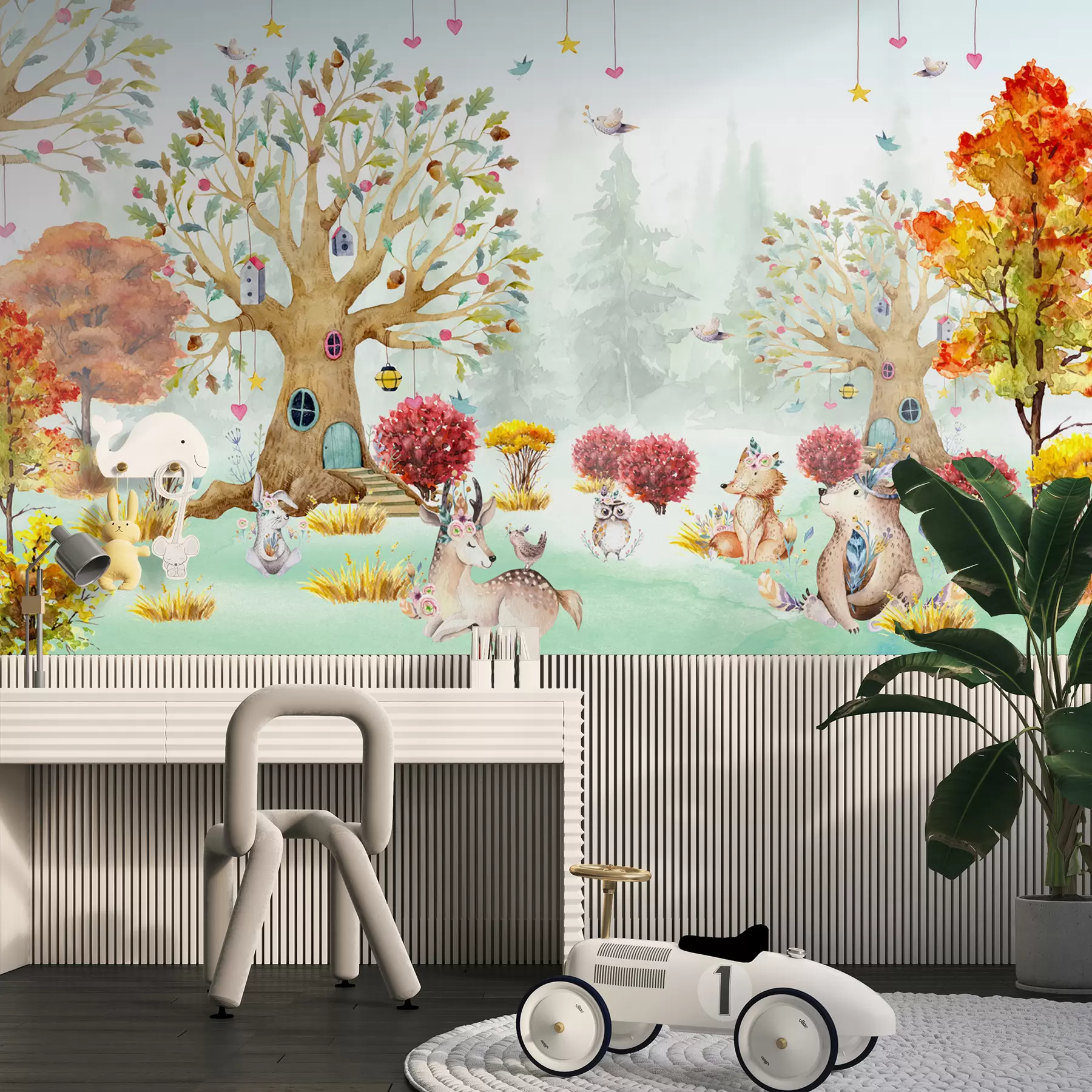 murales de pared Bosque con animales u98499