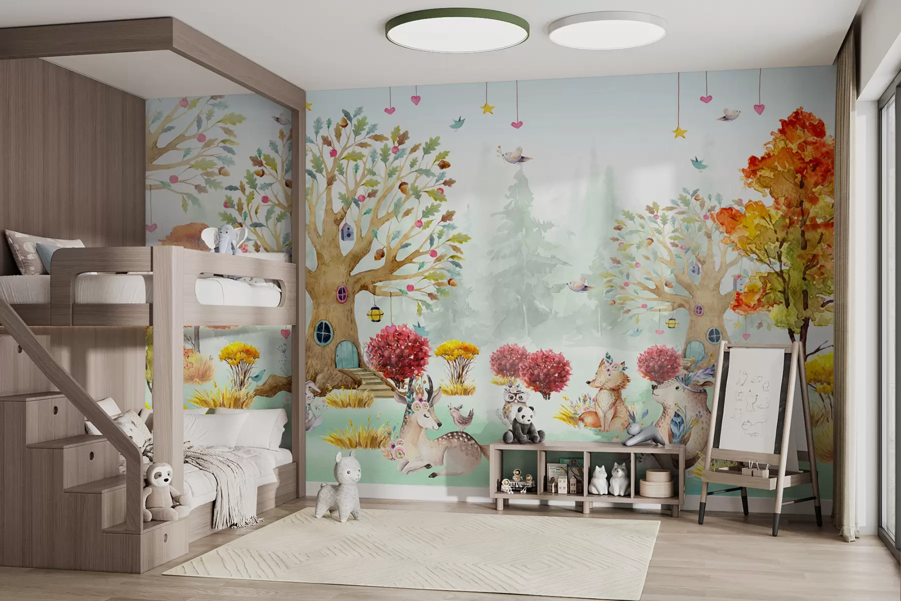 murales de pared Bosque con animales u98499