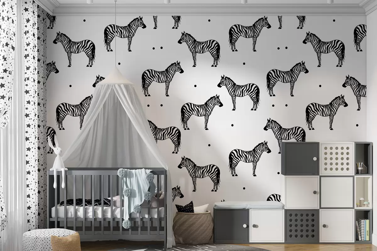murales de pared Un estampado de cebra u98193
