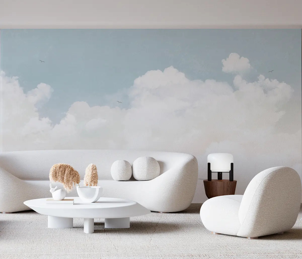 murales de pared Nubes vintage en el cielo azul u96783v3