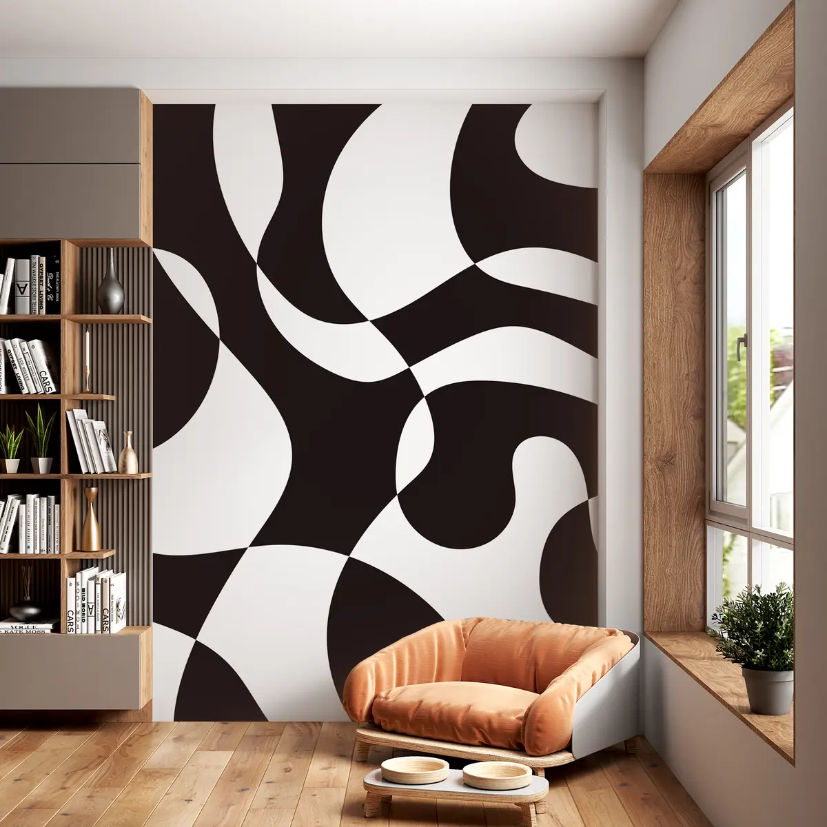 murales de pared Papel pintado geométrico abstracto de moda u98575