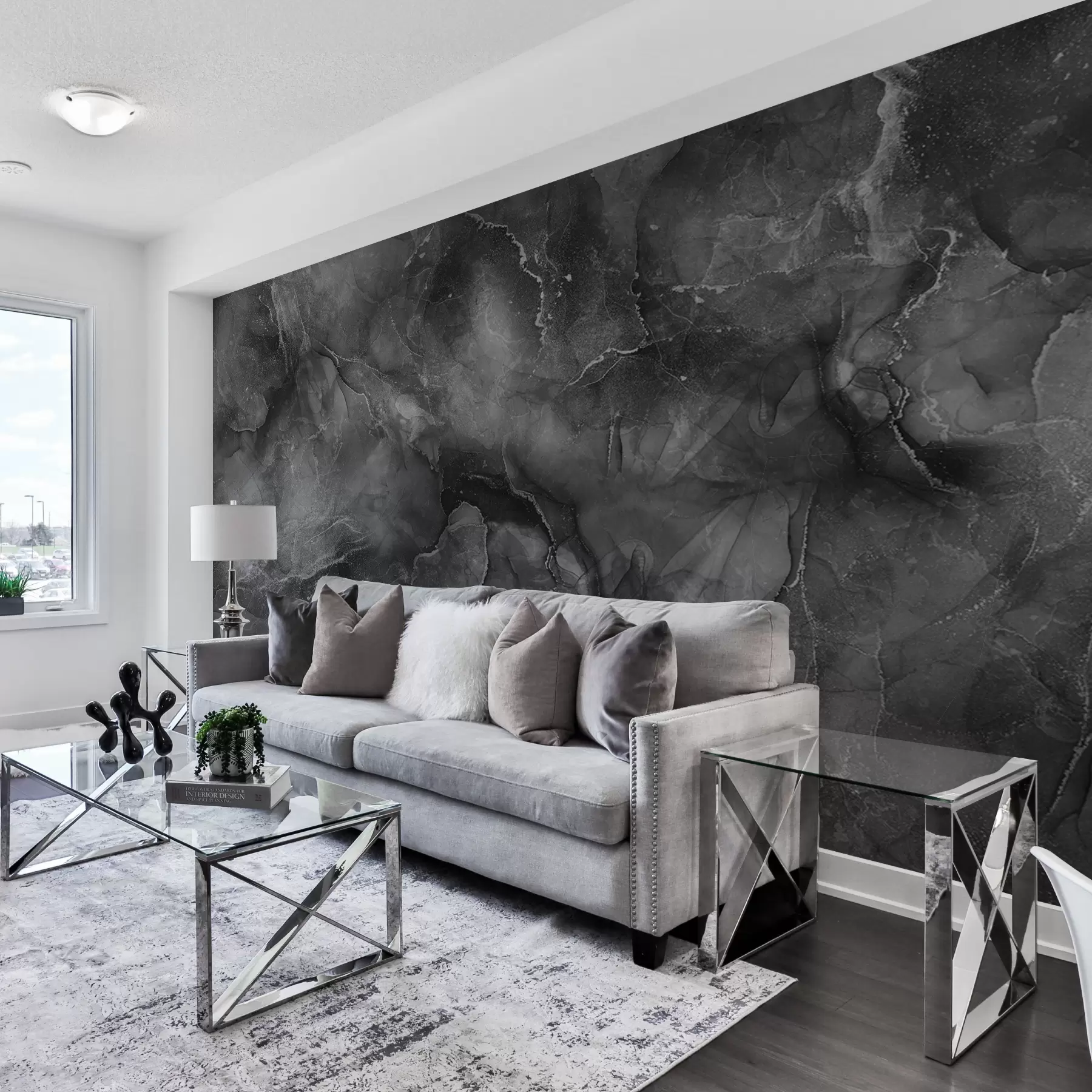 murales de pared piedra gris u98415