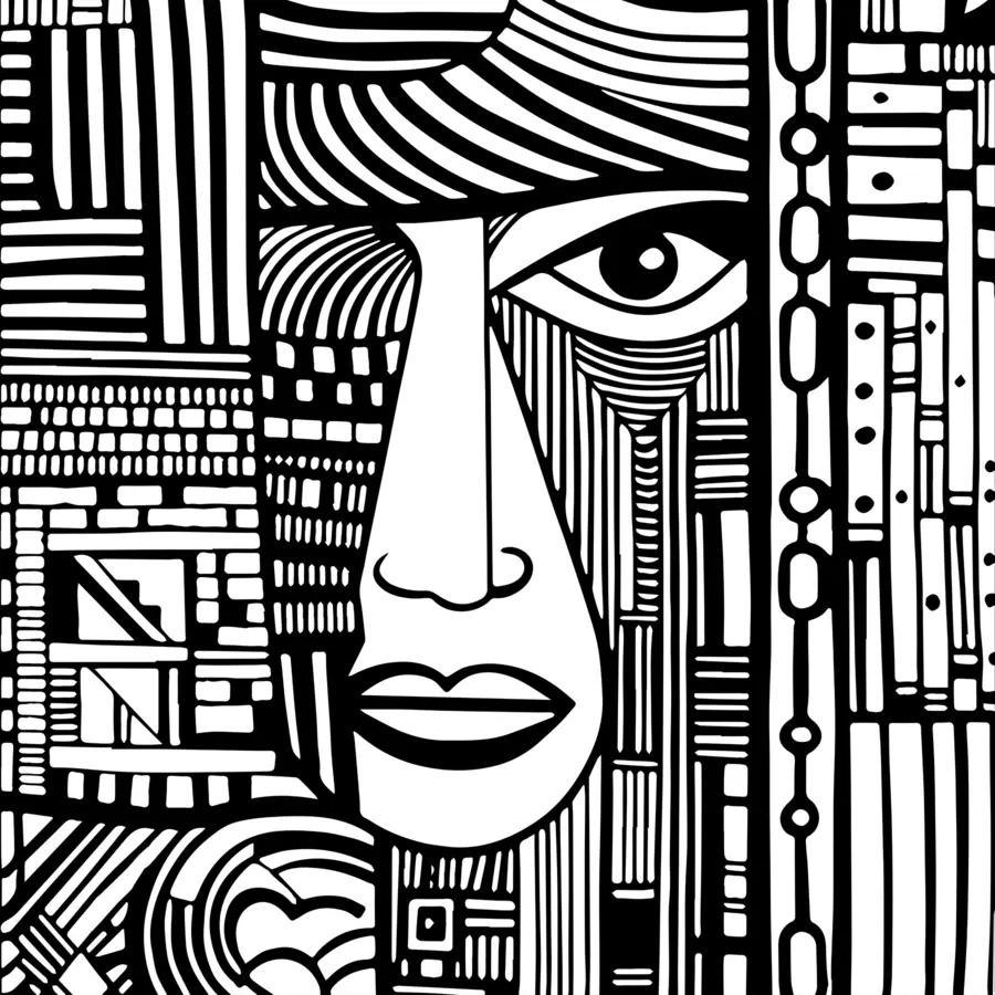 murales de pared Cara abstracta u98713