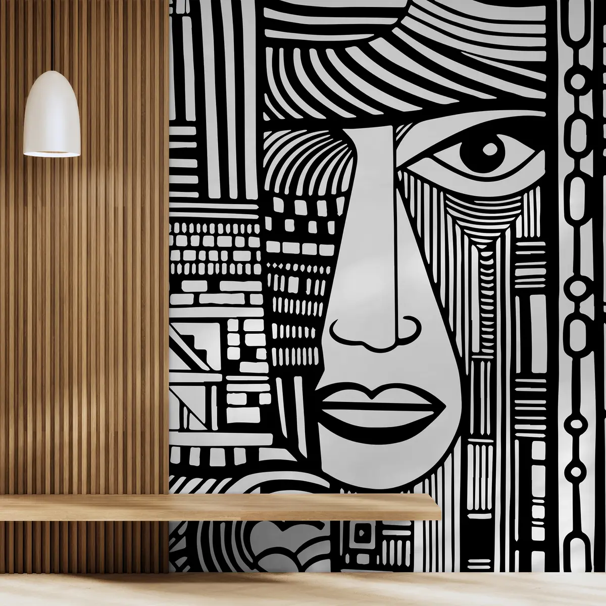 murales de pared Cara abstracta u98713