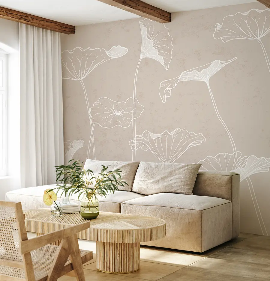Murales de pared Flores de estilo minimalista u98684v1 murales de pared Flores de estilo minimalista u98684v1
