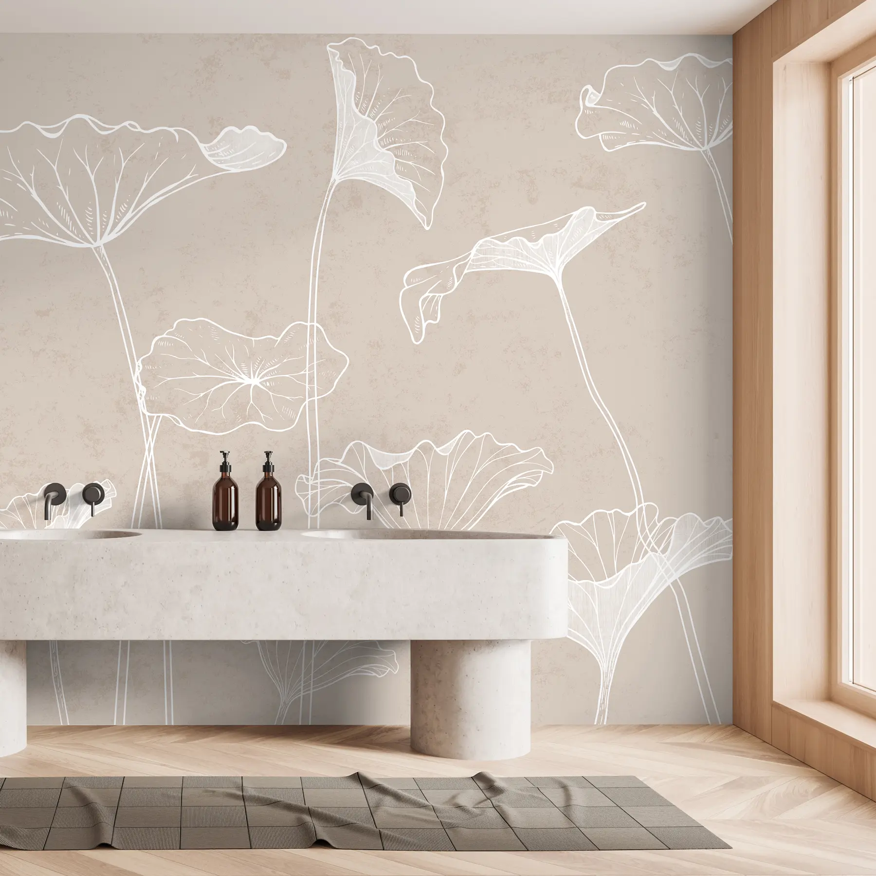 murales de pared Flores de estilo minimalista u98684v1