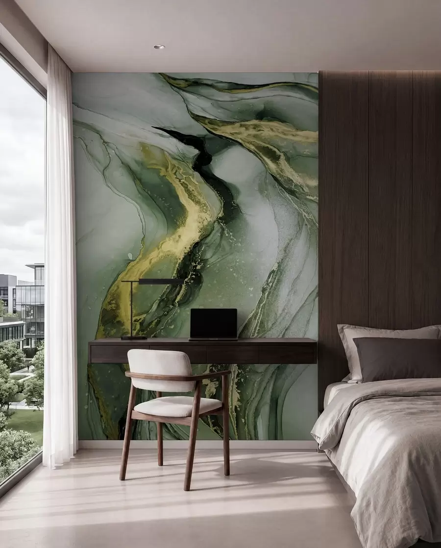 murales de pared Mármol verde u18250v2