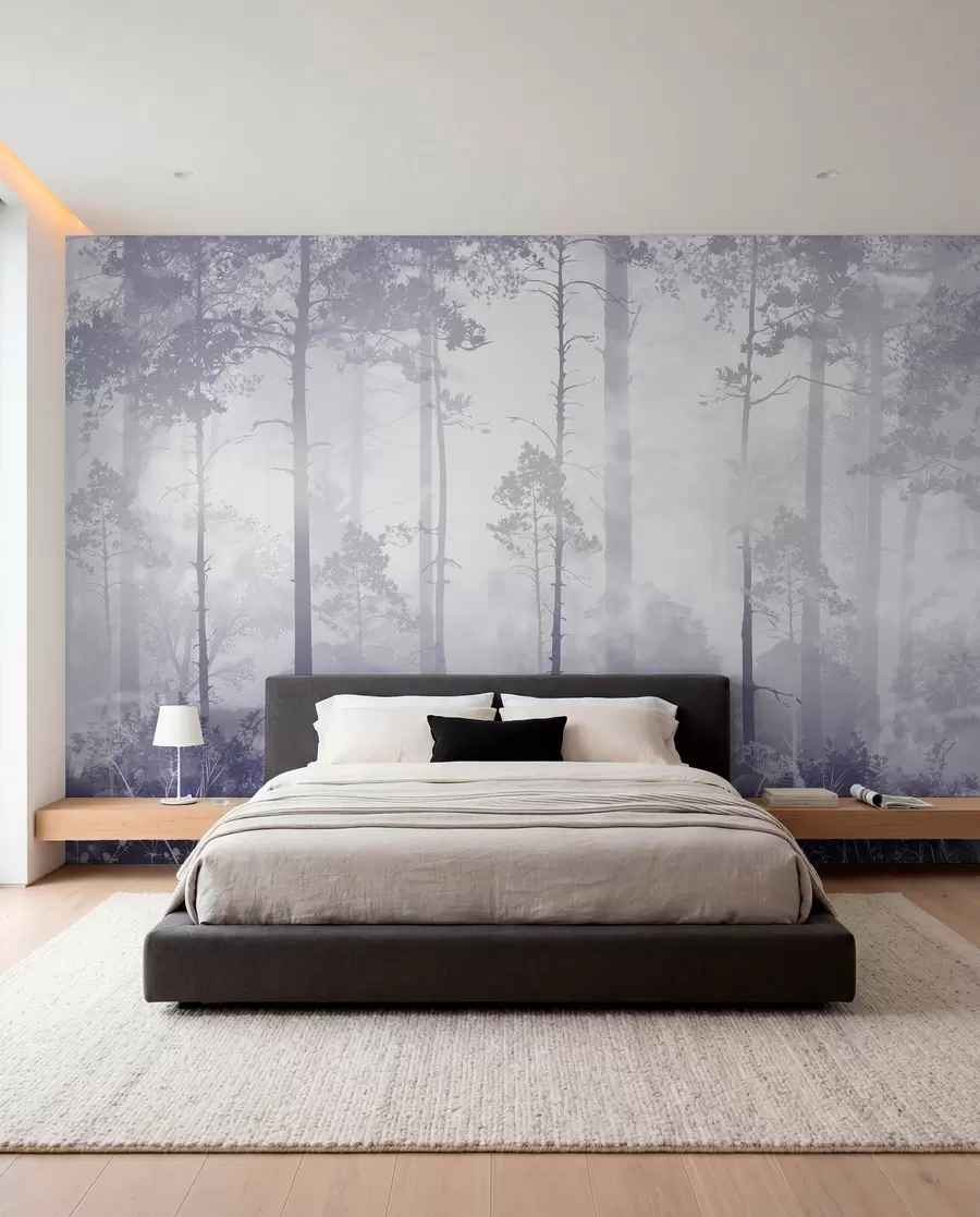 murales de pared Velo de bosque lila u94439v4