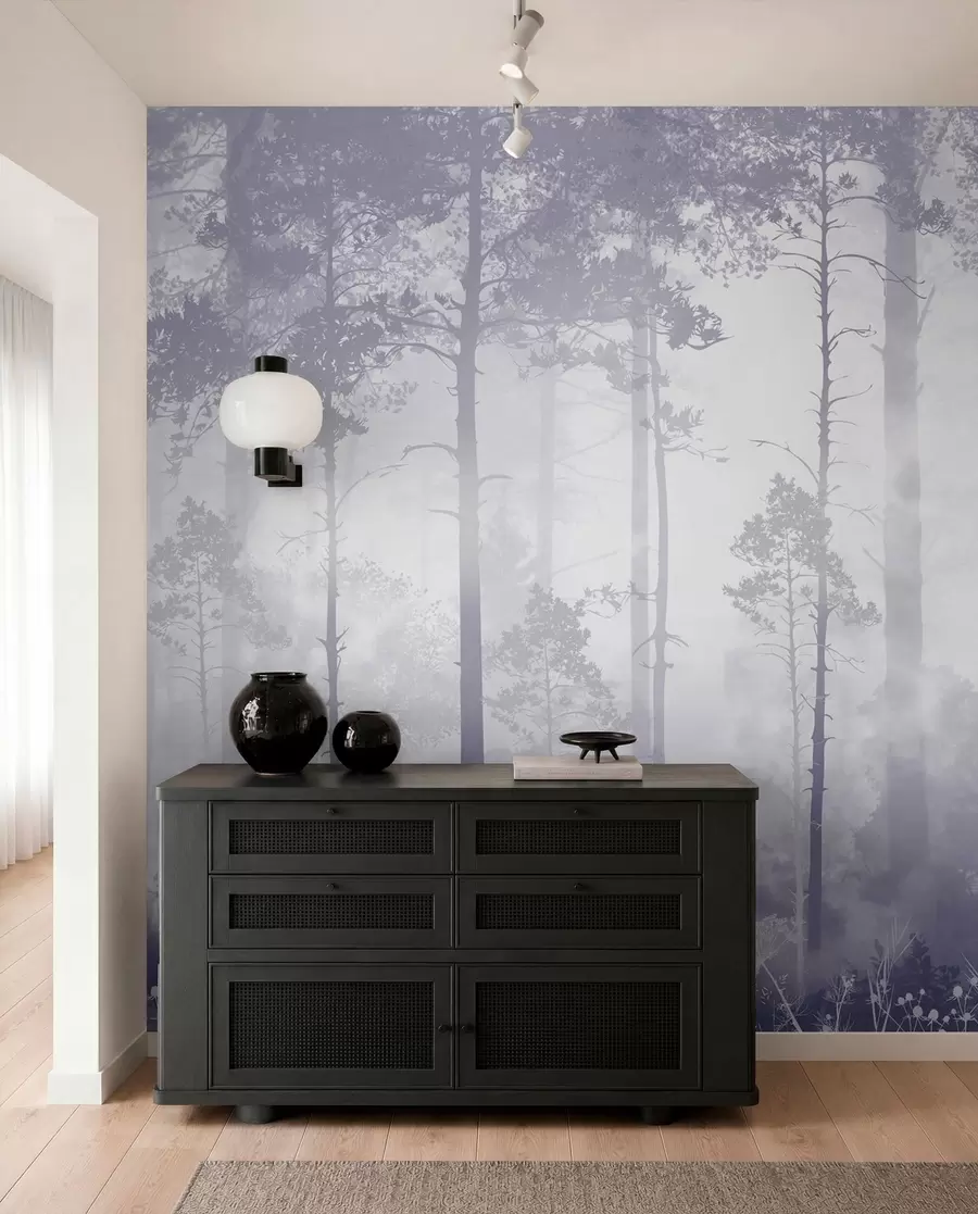 murales de pared Velo de bosque lila u94439v4