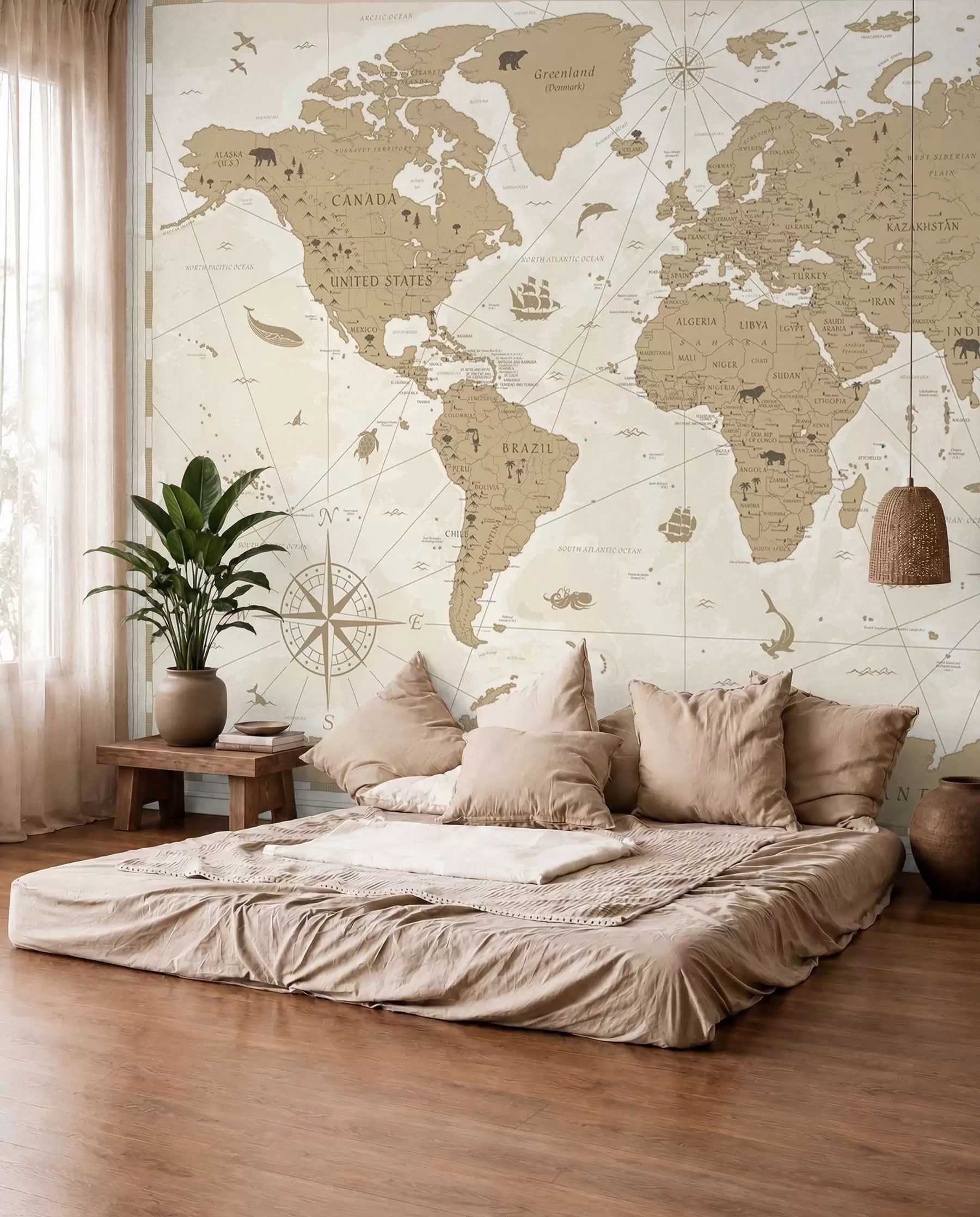 murales de pared Atlas del viajero u99074