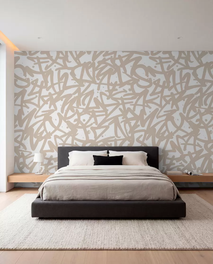 murales de pared Graffiti Emociones: Beige u99087v1