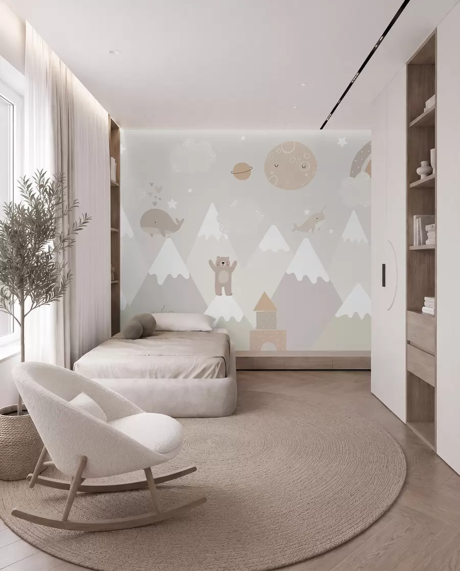 murales de pared Pequeños soñadores de montaña u99206