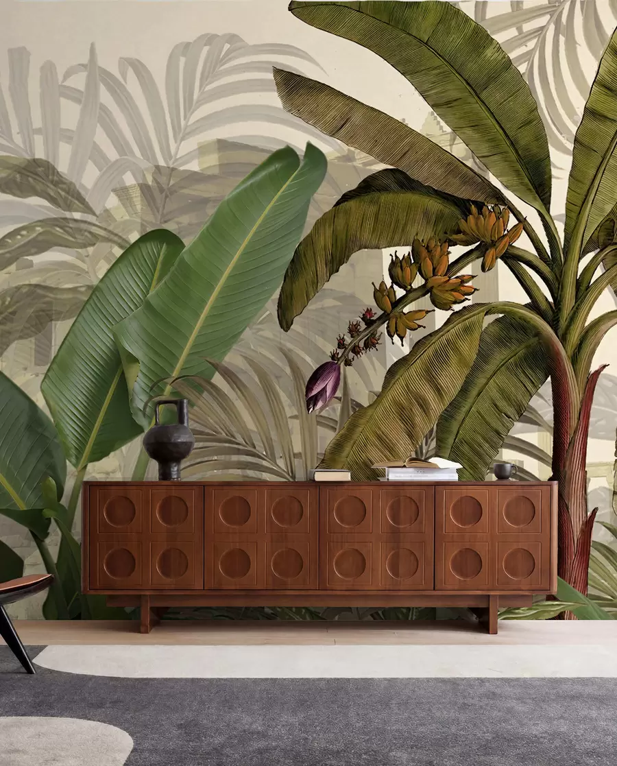 murales de pared Selva tropical y hojas u74748d1